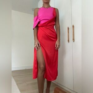 ASOS colorblock asymmetrical dress